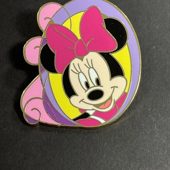 Disney Minnie Mouse Trading Pin Jumbo Hair Bow Badge Lapel Pin Brooch Jewelry - Picture 9 of 12